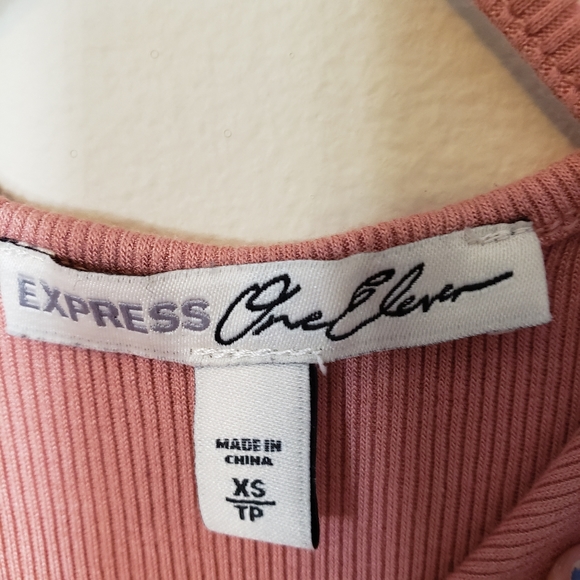 Express Pink Ribbed Tank Top - Picture 4 of 4